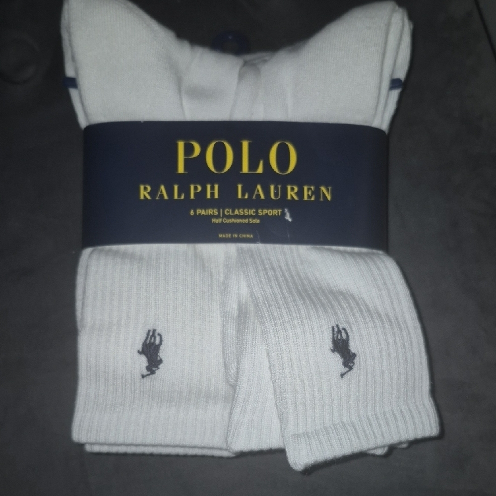 Polo by Ralph Lauren Classic White Athletic Socks